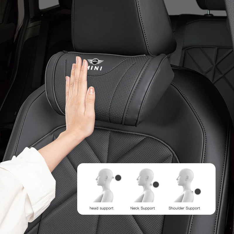 Mini Car Neck Pillow Leather