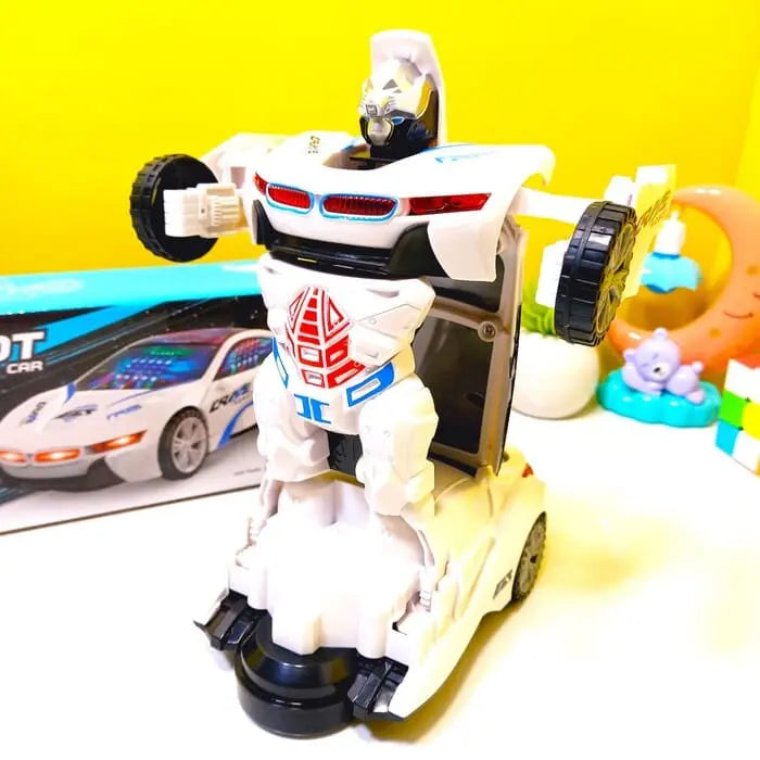 Exclusive Azadi Sale| Deformation Robot Car With Music & Lights