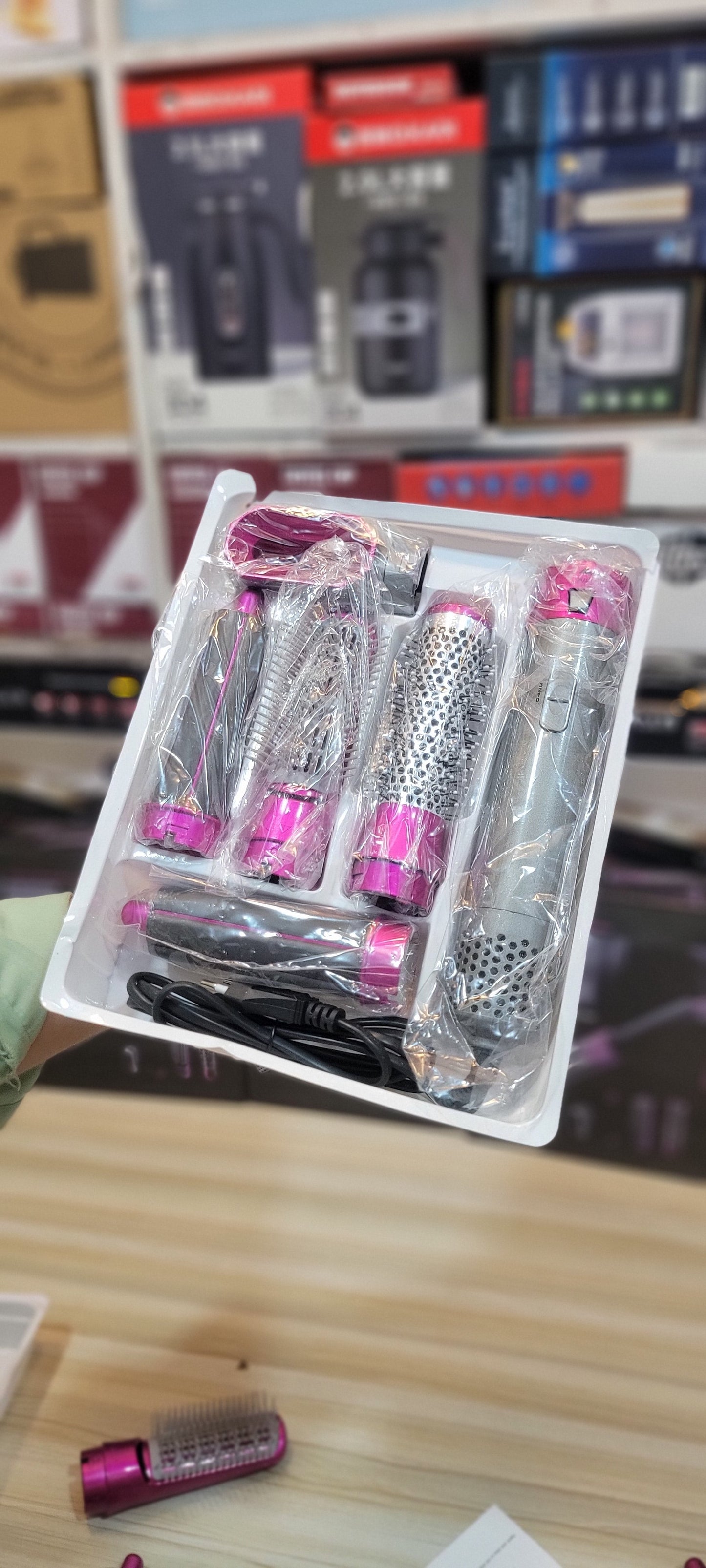 Imported 5-in-1 Hair Styler | Hair Straightner | Hair Curler | Hair Roller | Blower  | Dryer