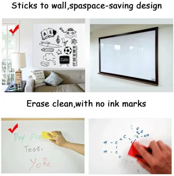 Whiteboard/Chalkboard Sticker Roll + 2 Markers/5 Chalks